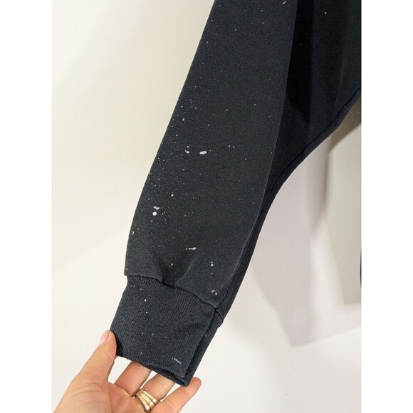 Vintage Iguana Graphic Print Distressed Paint Splatter Hanes Sweatshirt USA Sz L - Picture 6 of 8